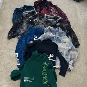 Abercrombie & Fitch Kids Hoodie Set - Green, Blue, Red, Gray